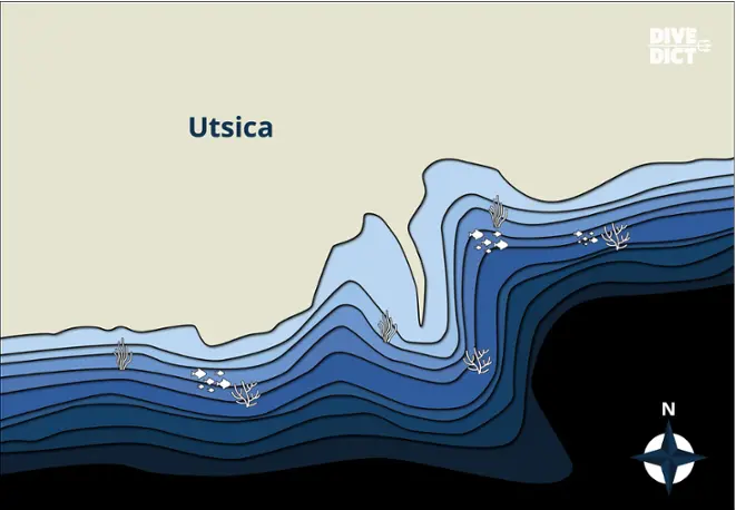 Map_punta_galera_diving_tauchen_italien_italy_Utsica_tauchplan_divemap