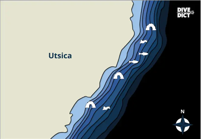 map_Complesso_dellAccademia_Tauchkarte_divemap_tauchen_diving_Italien_Italy